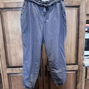Hollister‎ Ultra High-Rise Jogger Pants Size L Gray Paperbag Waist Belted lounge